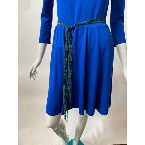 Nine West Green & Blue Beaded Fringe Tie Belt/Neck Accessory - Picture 5 of 11